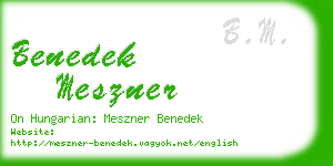 benedek meszner business card